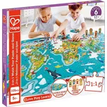 HAPE Puzzle Mapa světa 2v1 100 dílků