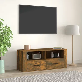 Televizní stolek vidaXL TV skříňka 100 x 35 x 40 cm kompozitní dřevo [816814] Barva: kouřový dub