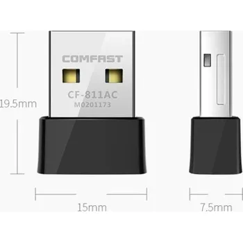 COMFAST CF-811A 650Mbps dvoupásmový Wi-Fi adaptér, USB dongle pro bezdrátový přístup k internetu