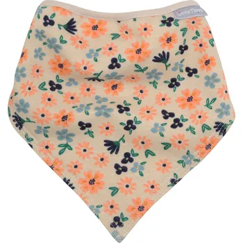 Nákrčník běžový hřejivý šátek na krk s kytičkami