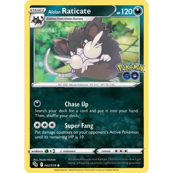 Sběratelská karetní hra Pokémon karta Alolan Raticate 042/078 - Pokémon Go