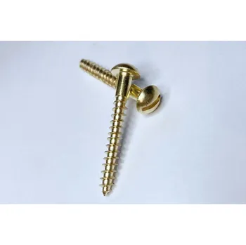 Vrut Mosazný vrut do dřeva, s půlkulatou hlavou, 2 x 10 mm, DIN 96