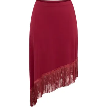 Dámská sukně Rumpf,Asymetrická sukně s třásněmi RU5067, černá XL