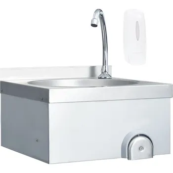 Nerezový dřez vidaXL Dřez na mytí rukou s baterií a dávkovačem mýdla nerezová ocel [51113]