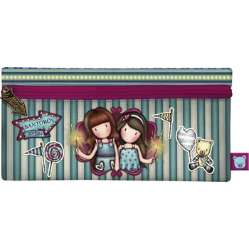 Penál Školní pouzdro Gorjuss Fireworks Vínová (22 x 11 x 1.5 cm)