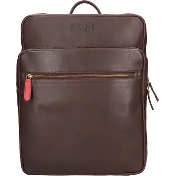 Městský batoh Kožený batoh na notebook Mustang Sevila - hnědá