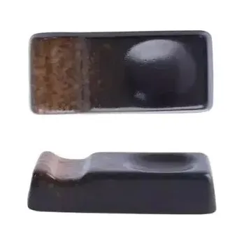 Jídelní hůlka Japonská keramická podložka pod hůlky, WHITE ORCHID barva podložky: černo-hnědá