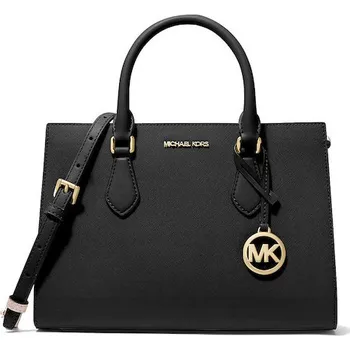 Michael Kors Sheila Medium Faux Saffiano Leather Satchel Black