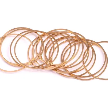 Korálek Ocelový kroužek pro další tvoření 50 mm ZLATÝ