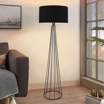 Stojací lampa Designová stojanová lampa Fellini II 155 cm černá