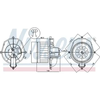 Auto-moto vnitřní ventilátor NISSENS 87518