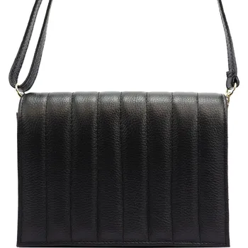 Kabelka Kožená crossbody kabelka Luka 20-068 černá