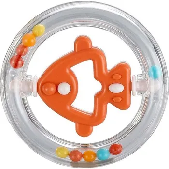 Chrastítko dětské - RYBKA V KRUHU oranžová - BabyMix