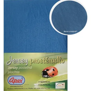 Prostěradlo Apex® Jersey prostěradlo Apex - Dvoulůžko 180 x 200 cm - Světlemodrá