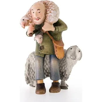 Vánoční dekorace Ornatis Poutník s ovečkami Provedení: Malované, Velikost stojících figur dospělých postav: 8 cm