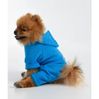 Obleček pro psa MODRÝ OVERAL PRO PSA S KAPUCÍ HICHIC Hoodie DOGverall