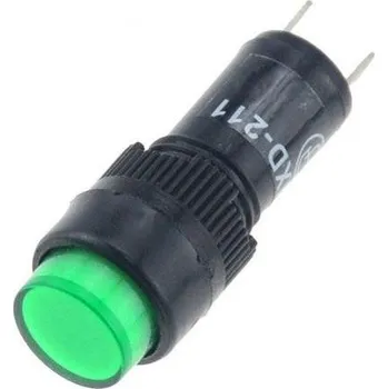 Kontrolka LED 230V NXD-211 zelená, průměr 12mm