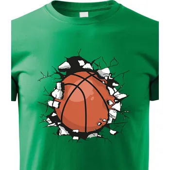Chlapecké tričko Dětské tričko Basketbalový míč, Barva Zelená, Velikost 158 cm/12 roků, Canvas Dětské tričko Bezvatriko.cz 2185