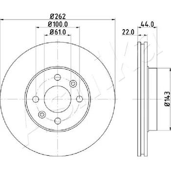 Brzdový kotouč Brzdový kotouč ASHIKA 60-00-0709