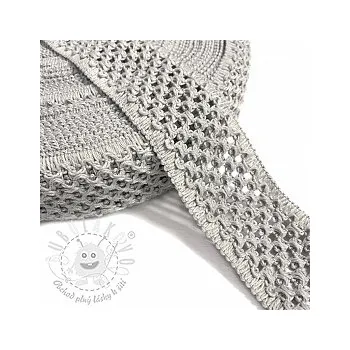 Guma pletená 1m - šedá