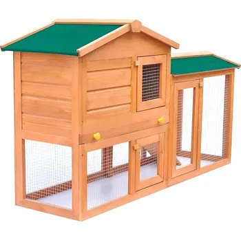králíkárna vidaXL 170162 zahradní králikárna/domek pro drobná zvířata 85 x 140 x 46 cm