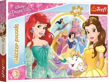 Puzzle Trefl Disney Princess Glitter Puzzle Vzpomínky Belly a Ariel 100 dílků