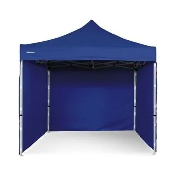 Zahradní stan Nůžkový Párty stan 3x3m ALU Premium 4ks plné bočnice barva Modrá