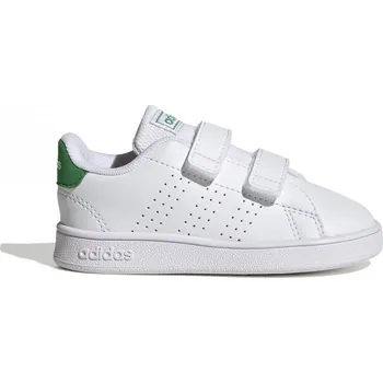 Chlapecké tenisky adidas Advantage Court Lifestyle Trainers Infants White/Green C5 (21)