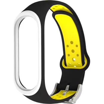 Příslušenství k chytrým hodinkám Xiaomi Náhradní náramek Mi band 3/4 EF Barva: Černo-Žluto-Bílá, Pro Přístroj: Xiaomi Mi band 3/4