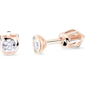 Náušnice Cutie Jewellery Zlaté náušnice se zirkony Z8007R-Pecky