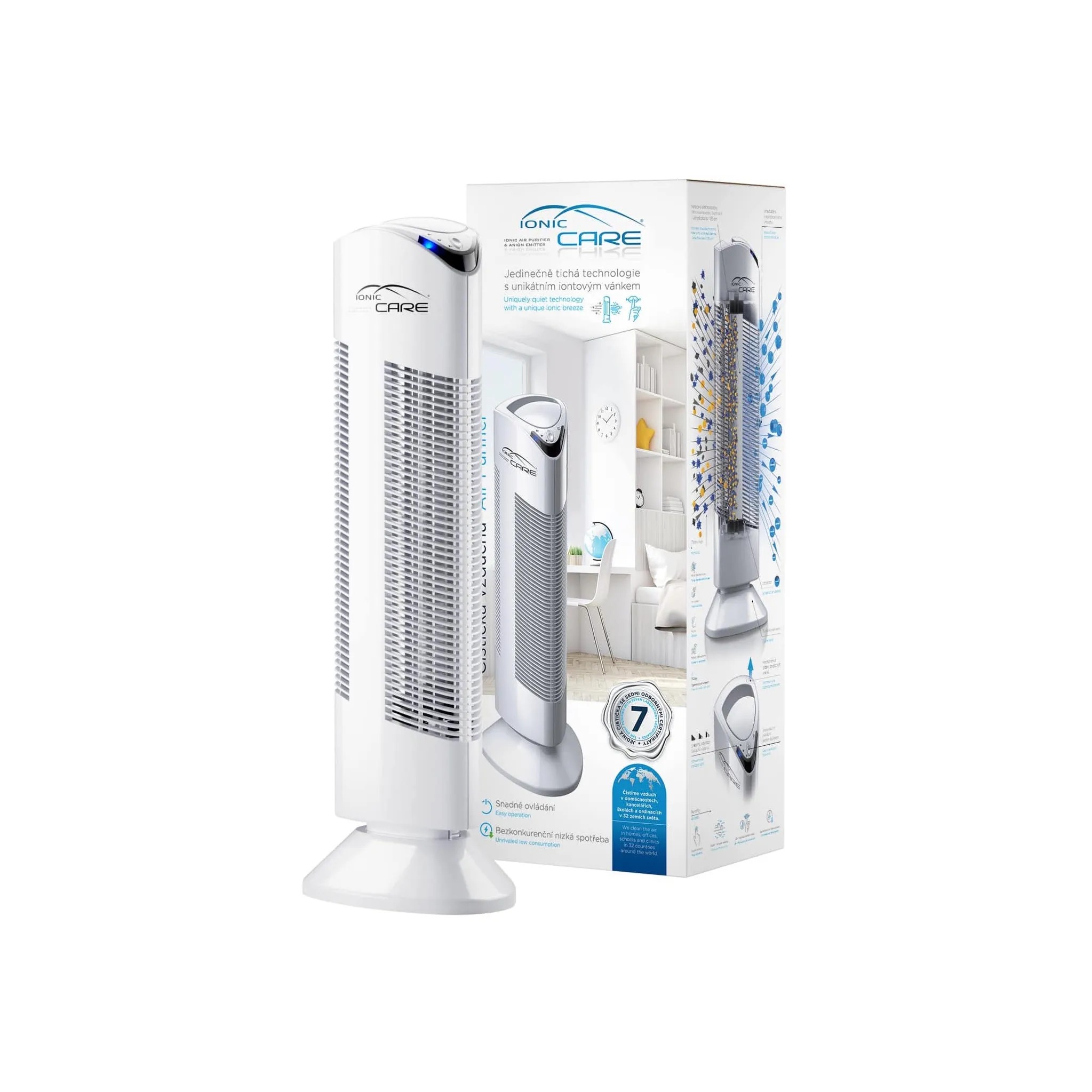 Fotografie 6 - Čistička vzduchu Ionic-CARE Triton X6 perleťově bílá