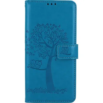 Pouzdro na mobilní telefon Pouzdro Xiaomi Redmi Note 12 knížkové Tyrkysový strom sovičky (kryt neboli obal na Xiaomi Redmi Note 12)