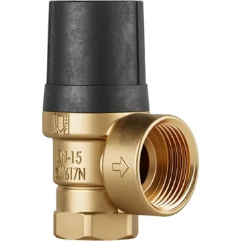 Instalatérský materiál DUCO ventil pojistný 1/2“×3/4“, 2,5bar, 107kW, membránový, závitový, topení, mosaz, 691520.25