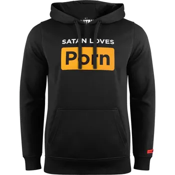 Pánská mikina mikina s kapucí pánské - SATAN LOVES PORN - HOLY BLVK - HB002H - XXL