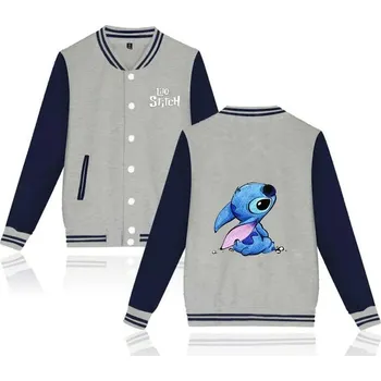 Chlapecký svetr Lilo & Stitch Dětská pohodlná mikina s potiskem na motivy roztomilé pohádky Lilo a Stitch (vel. 110 - 160) Barva: šedá 1, Velikost: 150