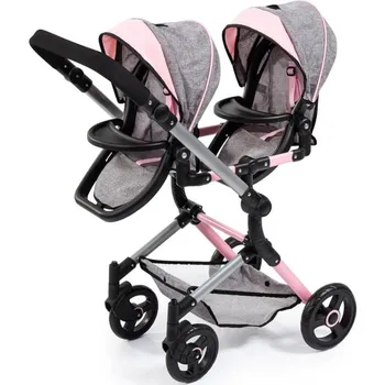 Bayer Design Twin Neo, růžový/šedý/motýl