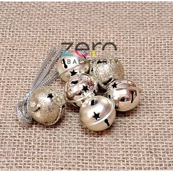 Rolnička kovová závěsná 3 cm (6 ks) - zlatá (mix)