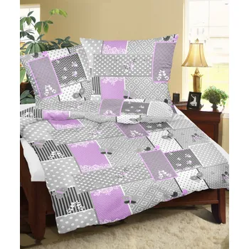 Povlečení Krepové povlečení Motýlci šedé