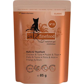 Krmivo pro kočku catz finefood No. 25 kuřecí maso a tuňák 16 × 85 g