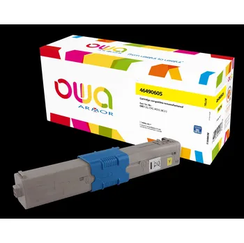 Tiskárna OWA Armor toner kompatibilní s OKI 46490605, 6000st, žlutá/yellow