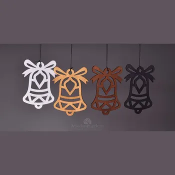 Vánoční ozdoba WoodenPuzzle.cz Dřevěná ozdoba - Zvoneček Barva: Kaštanová