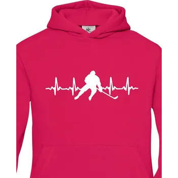 Chlapecká mikina Dětská mikina - Tep hokejisty, Barva Purpurová, Velikost 110-116, Canvas Dětská mikina Bezvatriko.cz 0653