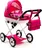 New Baby Comfort dětský kočárek pro panenky, růžový s květy