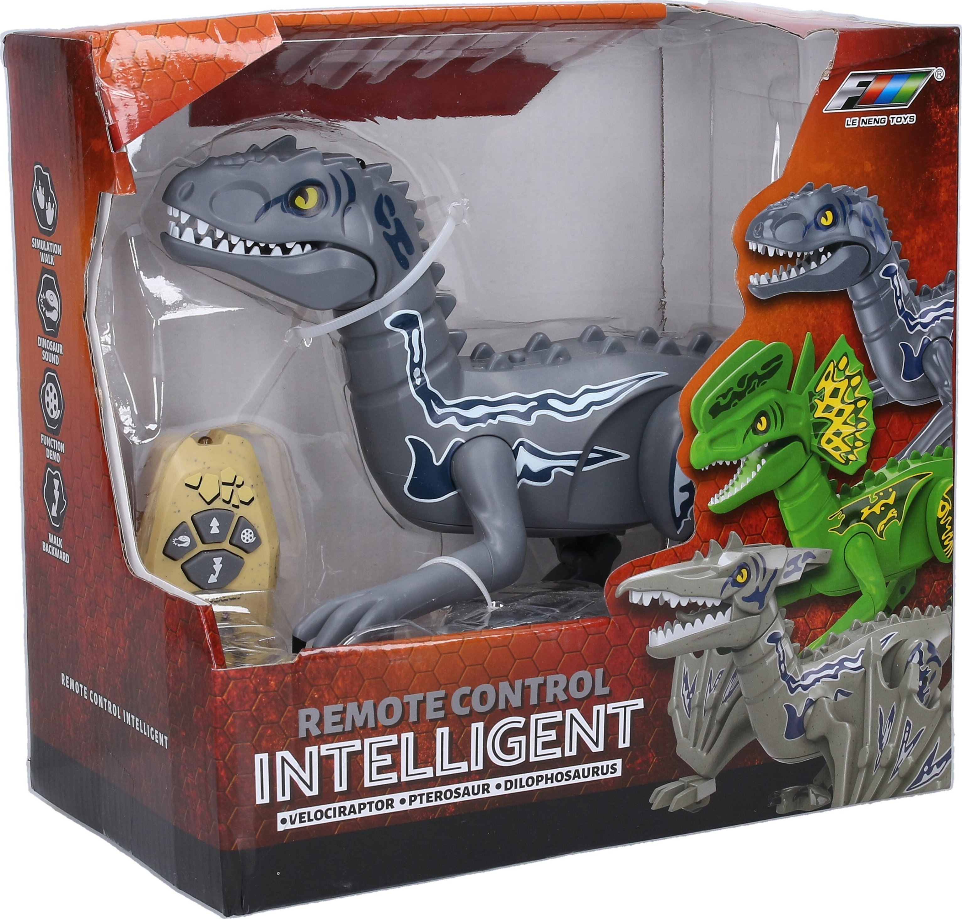 Le Neng Toys Remote Control Intelligent Dinosaurus Velociraptor 35 cm ...