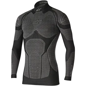 Bezešvé termo triko s dlouhým rukávem ALPINESTARS RIDE TECH TOP WINTER 4752117-106, barva černá/šedá