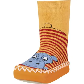 Capáčky Playshoes Protiskluzové capáčky Hrošík - oranžové