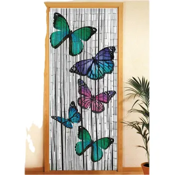 Závěs WENKO Bambusový závěs Motýl 90 x 200 cm