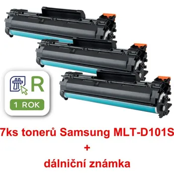 7ks kompatibilní toner Samsung MLT-D101S, MP print + dálniční známka