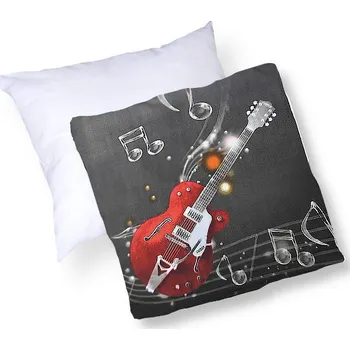 Povlak na polštářek Apex® produktová řada 3D 3D povláček na polštářek Apex - Kytara - set Polštářek s výplní + Povláček