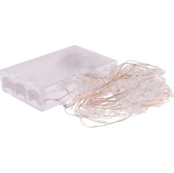 Vánoční dekorace Světelný řetěz 40L/4m Vločky